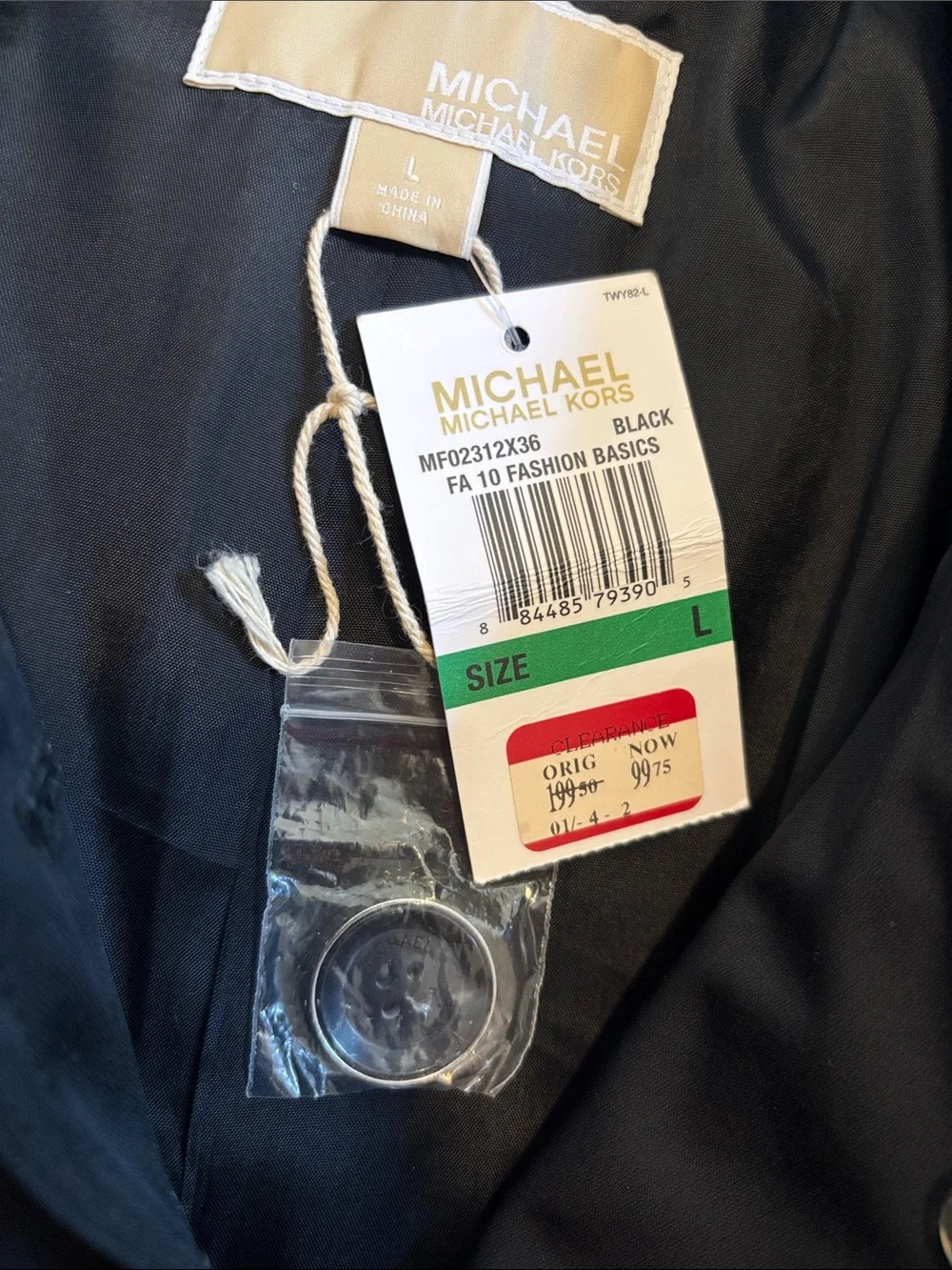 Michael Kors Black Belted Trench Coat
